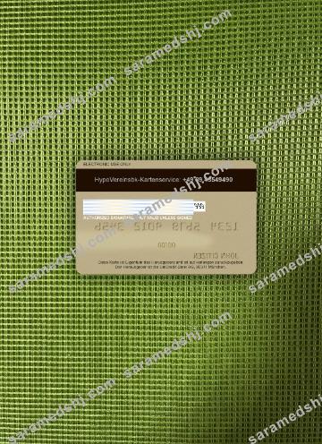 Germany UniCredit Bank VISA Credit Card photolook back